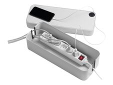 DURABLE CAVOLINE BOX L - boîtier range câbles - l406 x H139 x P156 mm - gris