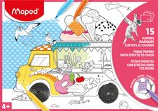 Maped - 15 papiers magiques à colorier