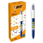 BIC 4 Couleurs - 12 Stylos à bille 4 couleurs - 1 mm - « Who’s The Boss »