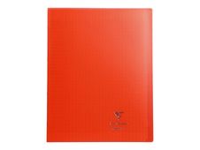 Clairefontaine Koverbook - Cahier polypro 24 x 32 cm - 48 pages - grands carreaux (Seyes) - rouge