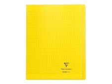 Clairefontaine Koverbook - Cahier polypro 24 x 32 cm - 48 pages - grands carreaux (Seyes) - jaune