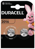 DURACELL CR2016 - 2 piles boutons - 3V