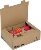 Boîte postale d'expédition format S - 25 cm x 17,5 cm x 8 cm - kraft - Logistipack