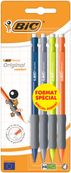 BIC Matic Fun - Pack de 4 porte mines format spécial - HB - 0,7 mm - couleurs assorties