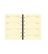 Recharge pour organiseur Timer 14 Horizontal - 1 semaine sur 2 pages - 8 x 12,5 cm - papier ivoire - Quo Vadis