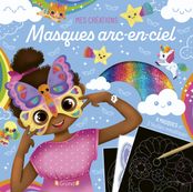 Masques kawaï à métalliser arc-en-ciel Pochette avec 6 masques à gratter et à métalliser À partir de 6 ans