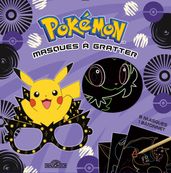 Pokémon Mes masques à gratter Pochette avec 8 masques à gratter, un bâtonnet et un grand élastique Dès 6 ans
