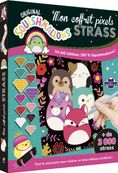 Squishmallows Mon coffret pixels strass Coffret avec un tableau à décorer, plus de 3 200 strass et un stylet pour les appliquer Dès 6 ans