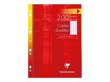 Clairefontaine - copies doubles - 200 pages - A4 - grands carreaux (Seyes) - perforées