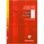 Clairefontaine - copies doubles - 400 pages -  A4 - grands carreaux (Seyes) - perforées