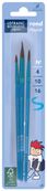 Lefranc Bourgeois - Pack de 3 - Pinceaux ronds - N° 4, 10, 16