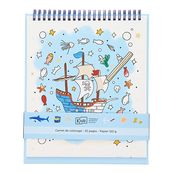 Kiub - Carnet de coloriage pirate 21x25,4 coll les petits