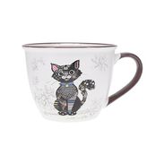 Kiub - Mug bol tasse 550 ml kooks chat noir porcelaine blanc