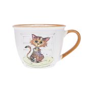 Kiub - Mug bol tasse 550 ml kooks chat mignon porcelaine blanc