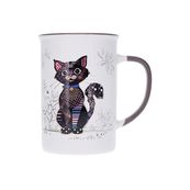 Kiub - Mug timbale droit l 360 ml kook chat noir