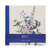 Kiub - Livre d or fleurs bleu 21,5x21,5 - Collection encyclopedia par dyb