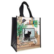 Kiub - Sac cabas en plastique recycle bug art chaton ordi