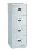Classeur métallique monobloc professionnels - 4 tiroirs - H132 x L41 x P62 cm - gris clair