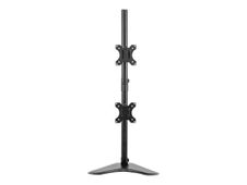 Fellowes Professional Series Free-standing Dual Stacking Monitor Arm - Base - para 2 monitores - acero - negro - tamaño de pantalla: hasta 32"