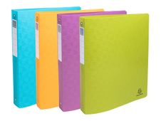 Exacompta - Classeur 2 Anneaux 30mm - Polypropylène Recyclé Pop'N Co - Couleurs Assorties 