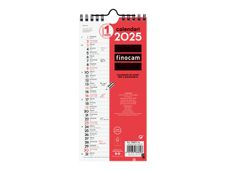 Finocam - Calendario - montaje en pared - 2025 - neutral - un mes vista - long S - 110 x 235 mm - fecha - numerado