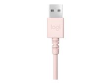 Logitech H390 - Casque filaire avec micro - USB-A - rose