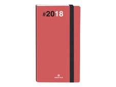 Oberthur Néa Flex 16 Pocket - Agenda - semainier - 89 x 165 mm - papier blanc - couverture rouge (pack de 6)