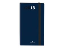 Oberthur Néo Flex 16 Pocket - Agenda - semainier - 89 x 165 mm - papier blanc - couverture bleu marine (pack de 6)