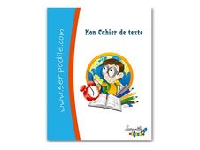 Serpodile - Cahier de texte - reliure à spirale - 170 x 220 mm - 50 feuilles / 100 pages