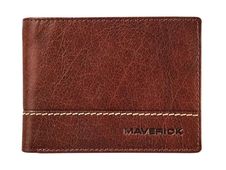 Maverick Rough Gear - Portefeuille - RFID, avec pochette à monnaie - cuir de buffle pleine fleur à tannage végétal - brun