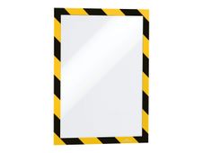 Durable Duraframe Security - 2 Cadres d'affichage bicolore - A4 - jaune/noir (encadrement magnétique)