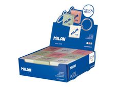 MILAN 430 - Llavero artesanal - eraser - verde, beige, rosa (paquete de 18)
