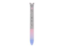 LEGAMI Click&Clack Kitty - 2 crayons à bille de couleur - bleu, rose - rétractable