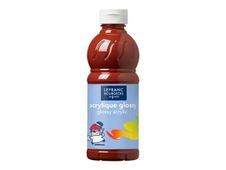 Lefranc Bourgeois Enfants - Verf - acryl op waterbasis - vloeibaar - gebrande siena - glanzend - 500 ml