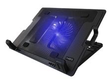 Ewent EW1258 - Ventilador para ordenador portátil - con concentrador USB de 2 puertos - 125 mm - negro