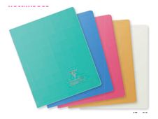 Clairefontaine Koverbook Silver - Carhier polypro 24 x 32 cm - 96 pages - grands carreaux (Seyes) - disponible dans différentes couleurs