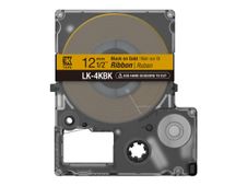 Epson LabelWorks LK-4KBK - Negro sobre dorado - Rollo (1,2 cm x 5 m) 1 cinta(s) cinta de etiqueta - para LabelWorks LW-1000, 300, 400, 600, 700, 900, K400, Z5000, Z5010, Z700, Z710, Z900