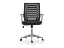 rocada Ergoline - Silla - tarea - reposabrazos - forma de T - inclinación - giratorio - polímero - gris, negro