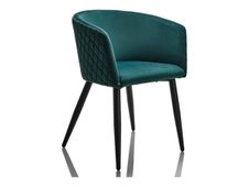 Burocean Ema - Chaise - accoudoirs - velvet polypropylene - vert canard