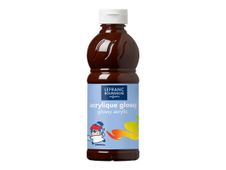 Lefranc Bourgeois Enfants - Verf - acryl op waterbasis - vloeibaar - chocolade - glanzend - 500 ml