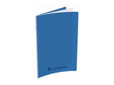 Conquérant Sept - Cahier polypro 24 x 32 cm - 192 pages - grands carreaux (Seyes) - bleu