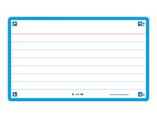 Oxford FLASH 2.0 - Fiche d'index - 75 x 125 mm - paysage - 80 feuilles - blanc - ligné