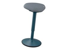 Leitz Ergo Active - Tabouret de bureau sur pied - ergonomique - triangulaire - pivotant - tissu recyclé à 100% - gris foncé