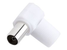 Force Power Lite - Adaptateur d'antenne - IEC connector (9.52mm) femelle incliné - coaxial - blanc