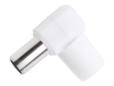 Force Power Lite - Adaptateur d'antenne - IEC connector (9.52mm) mâle incliné - coaxial - blanc