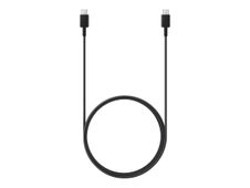 Samsung EP-DX310 - Câble USB - 24 pin USB-C (M) pour 24 pin USB-C (M) - USB 2.0 - 3 A - 1.8 m - USB Power Delivery (3A, 60W), Chargement super rapide jusqu'à 25 W - noir