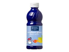 Lefranc Bourgeois Enfants - Verf - acryl op waterbasis - vloeibaar - ultramarine blauw - glanzend - 500 ml