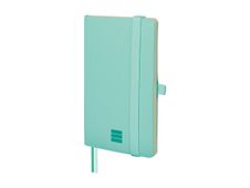 Finocam Nexo - Cuaderno - pequeña - 90 x 150 mm - 72 hojas / 144 páginas - papel blanco roto - punteado - tapa turquesa - poliuretano (PU)