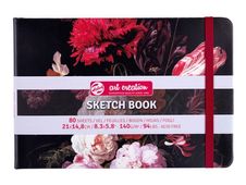 Talens Art Creation - Carnet de croquis - 210 x 148 mm - 80 feuilles - blanc - fleurs