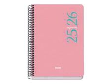 Dohe Esencial - Agenda - 2025-2026 - página de día - encuadernado espiral - A5 (150 x 210 mm) - 144 hojas - rosa - polipropileno (PP)